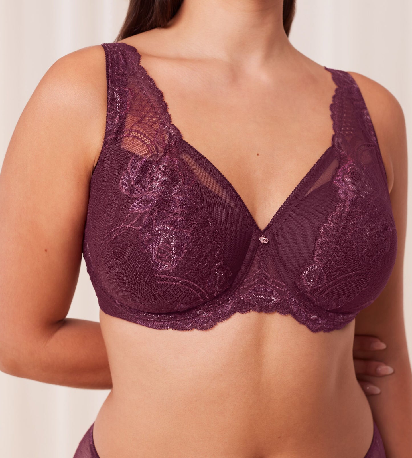 Wild Peony Florale Plunge Bra